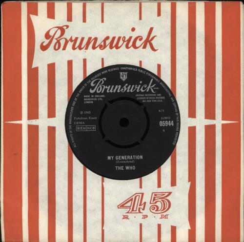 ７インチ★WHO★My Generation UK Brunswick オリジナ The Who My Generation - 1st - VG UK 7